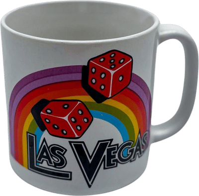 Vintage Las Vegas Rainbow Dice Mug