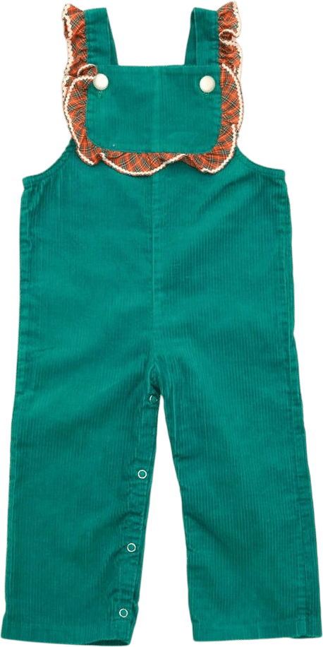 80s Vintage Green Corduroy Overalls Kids 2T 24M USA - Etsy