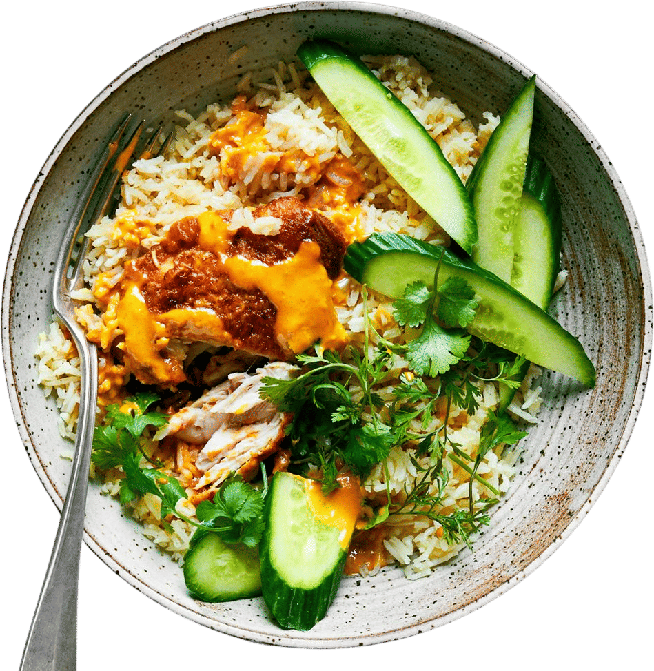 Chicken and Rice with Peanut Sauce