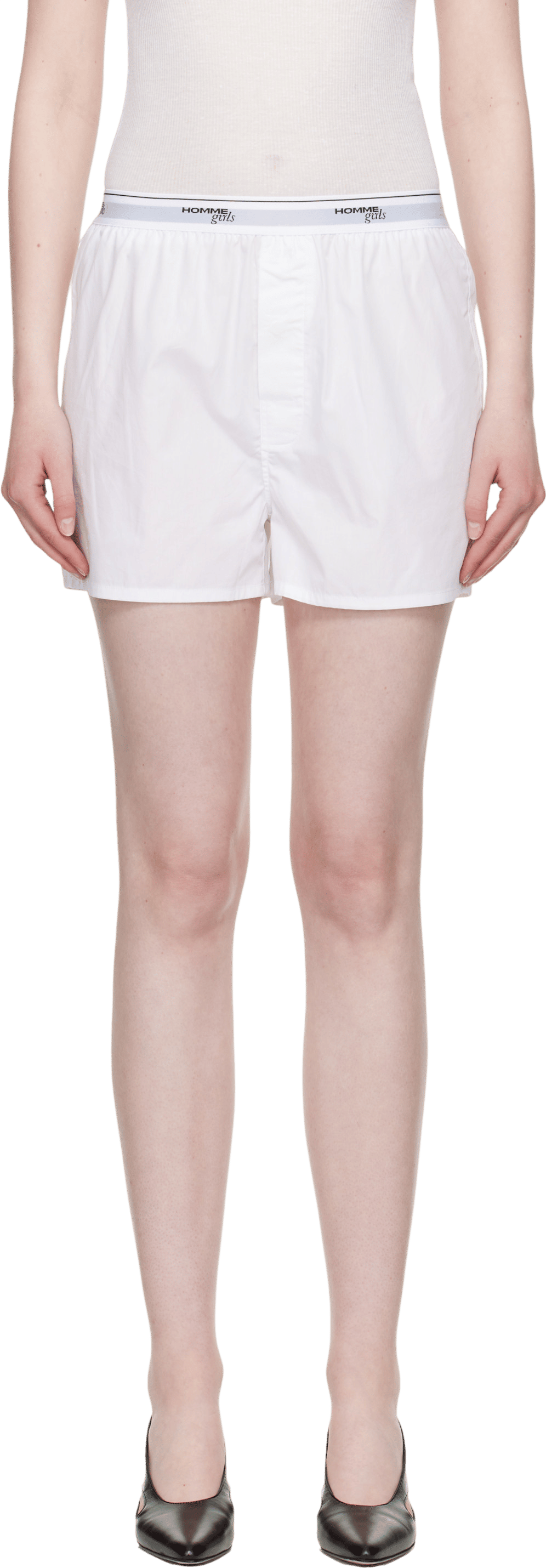 HommeGirls White Boxer Shorts