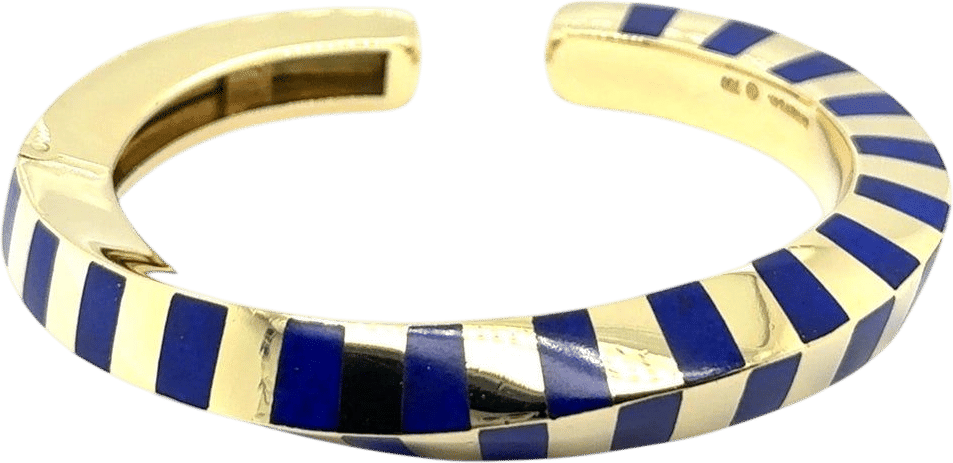 Angela Cummings Lapis Lazuli 18K Gold Cuff Bracelet