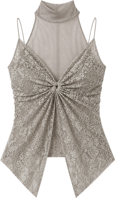 Tie-Strap Gauze Camisole