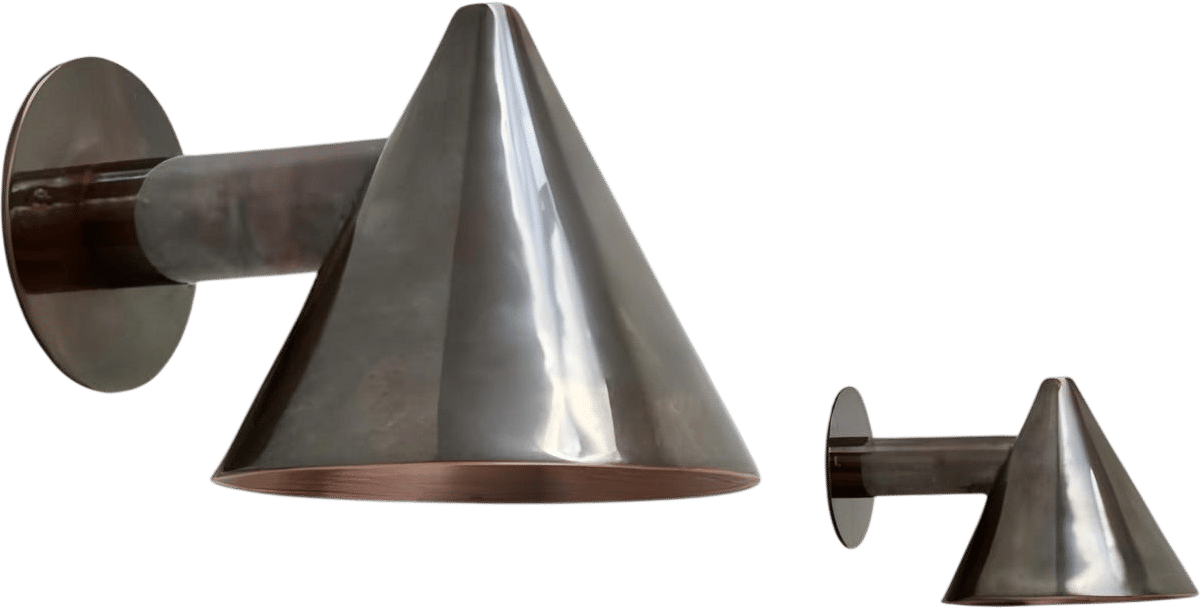 Mid-Century Brass Cone Wall Sconce