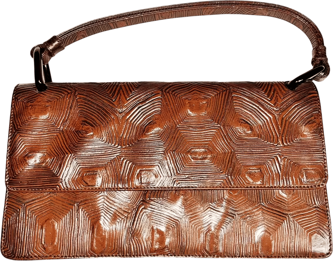 Triangle leather handbag