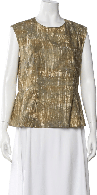 Printed Crew Neck Top