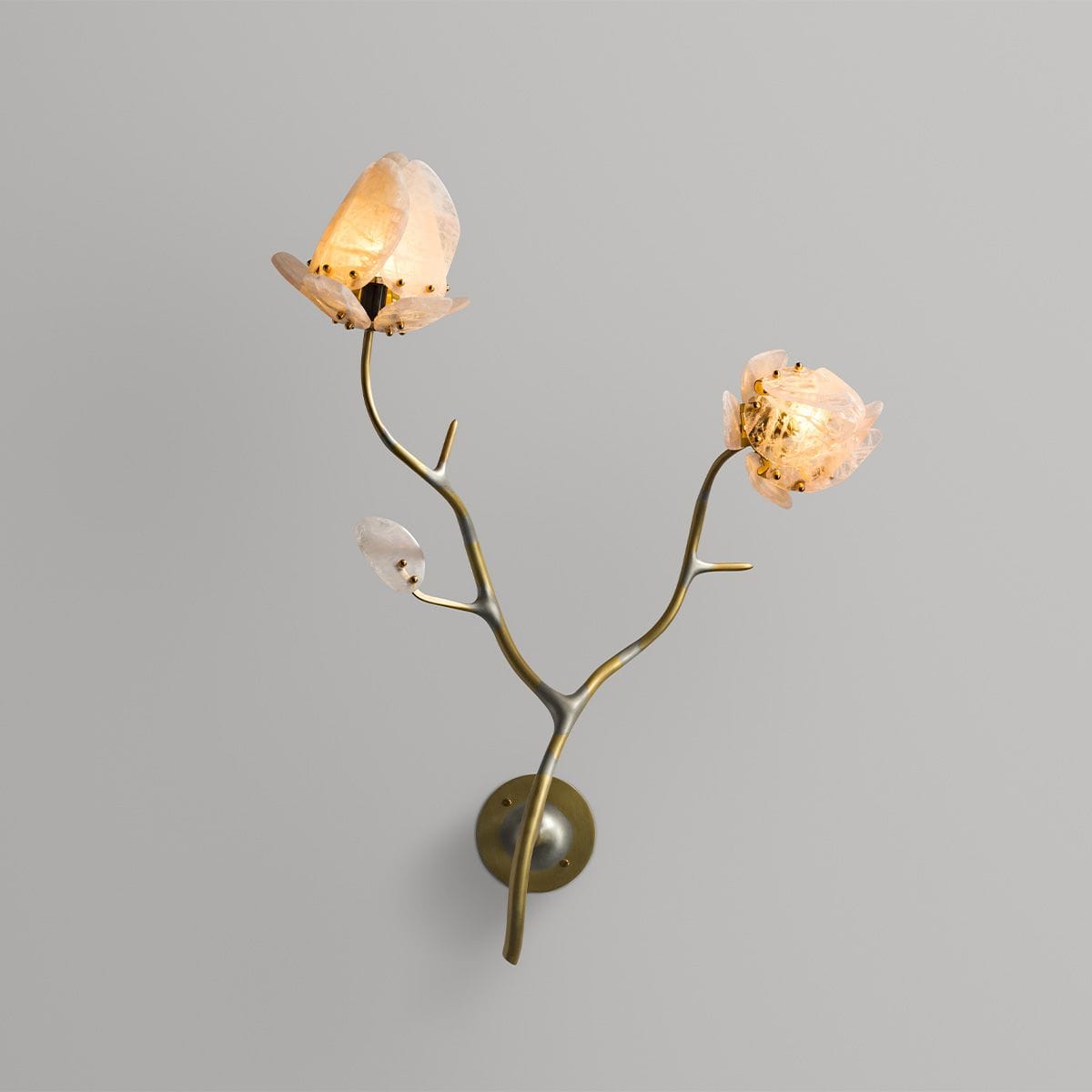 Double Stone Rose Sconce