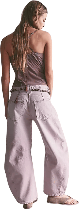We The Free Good Luck Mid-Rise Barrel Jeans