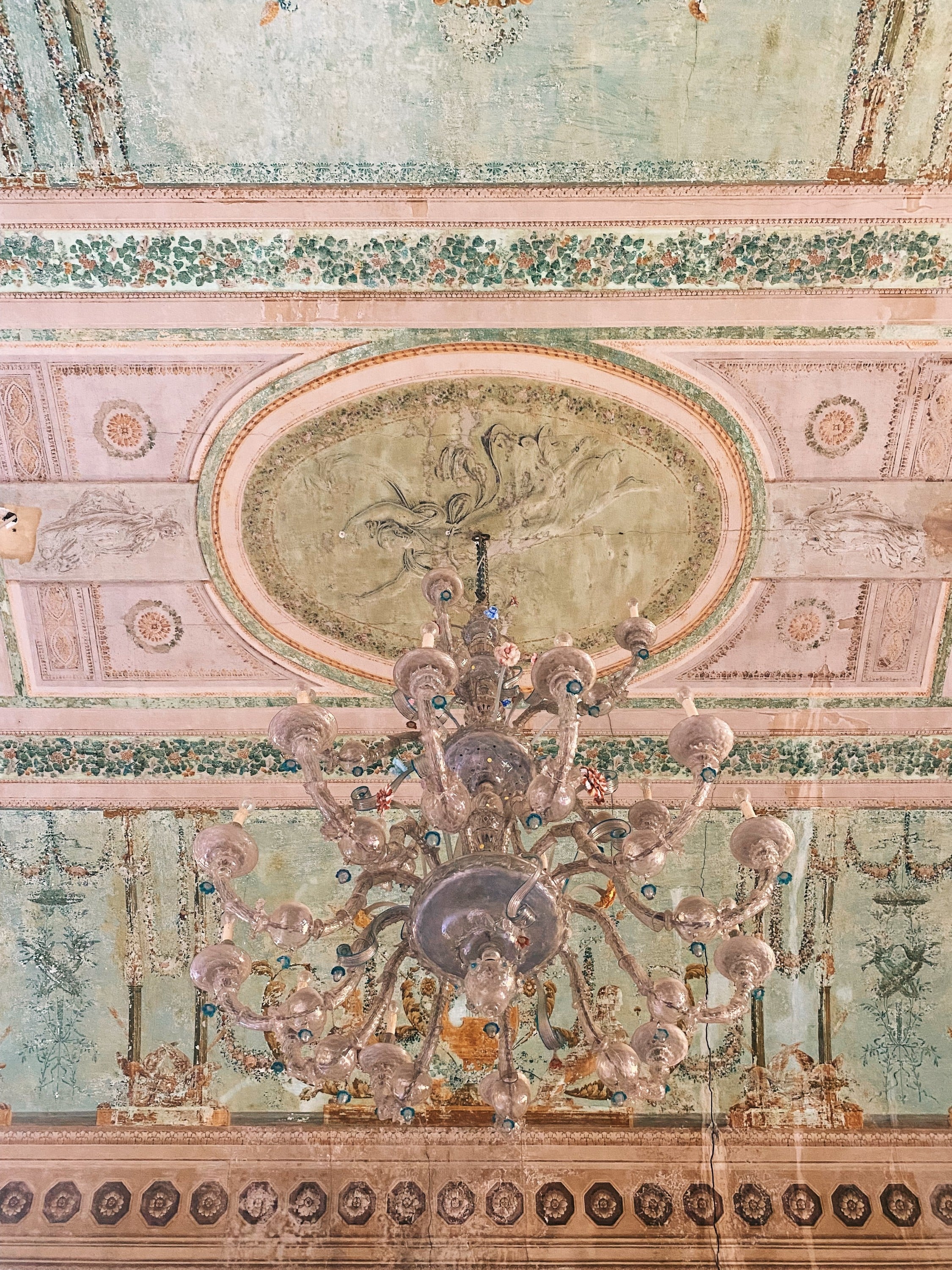 An enchanting fabric store inside an old palazzo