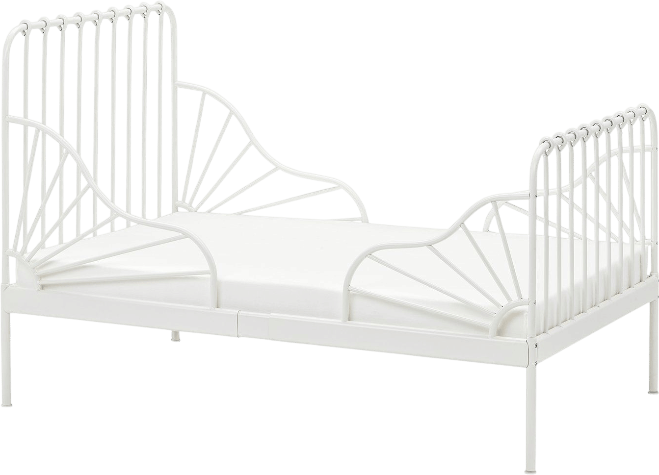 IKEA MINNEN Extendable Bed Frame (White)