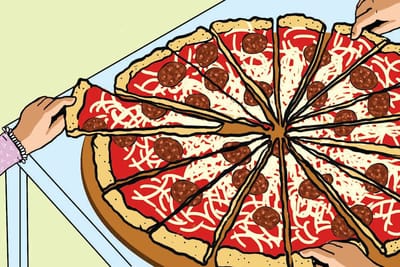 Kid Cut Pizza Technique
