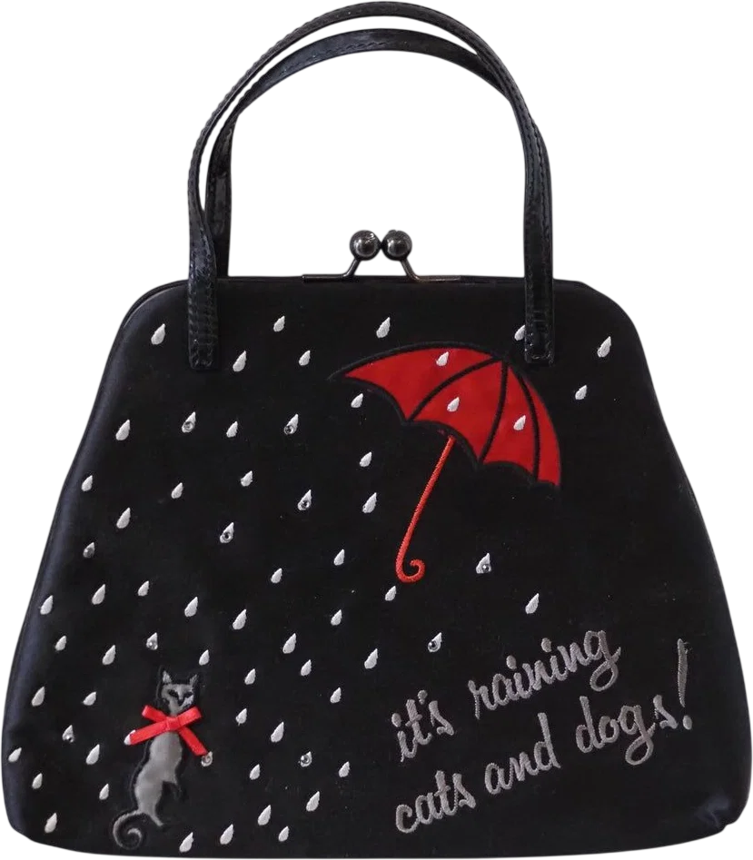Moschino "It's Raining Cats and Dogs" Handle Bag