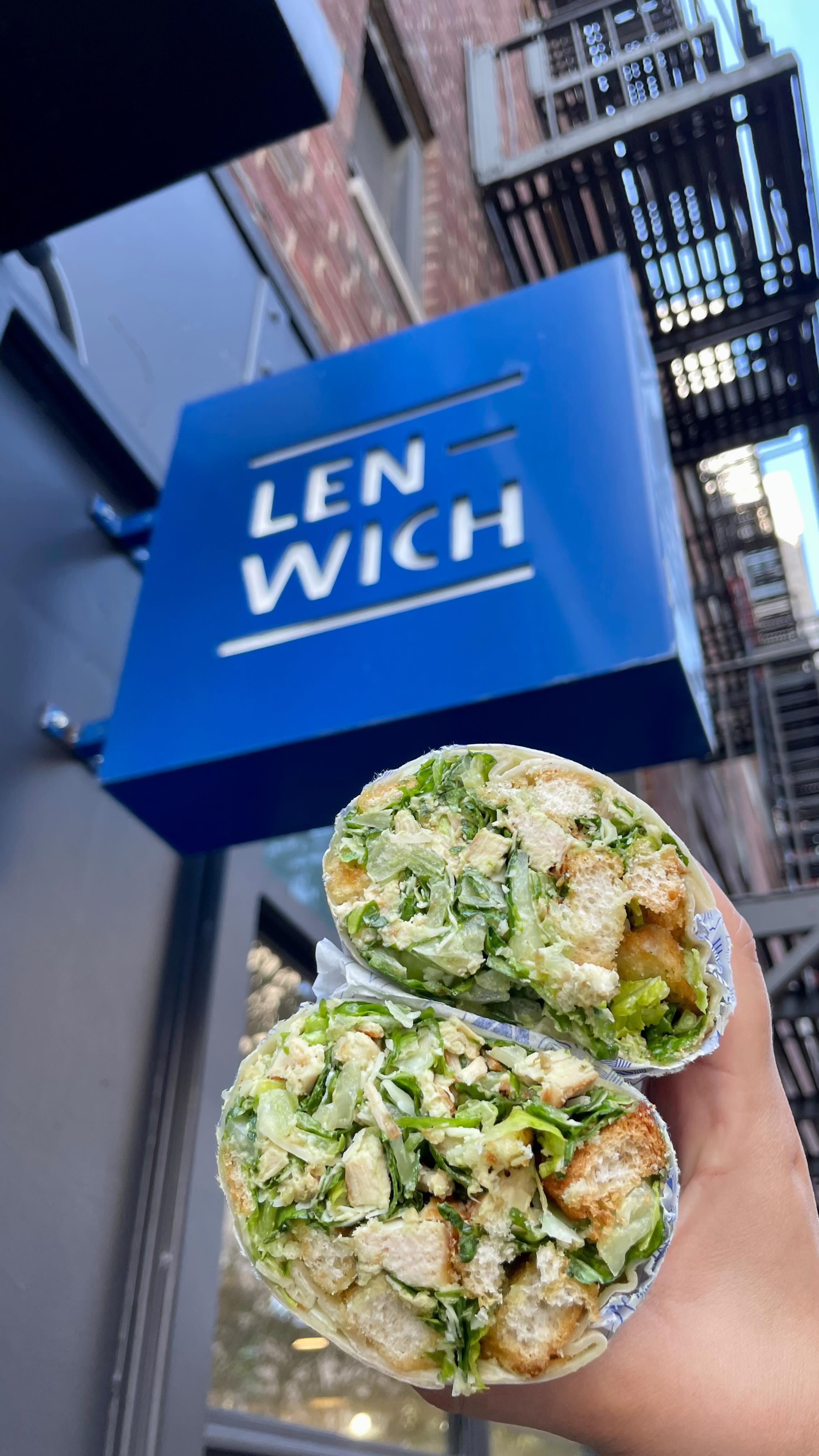 lenwich chicken cesar wrap