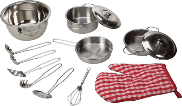 Toys Stainless Steel Kitchenware Set