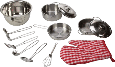 Toys Stainless Steel Kitchenware Set
