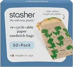 Stasher Paper Sandwich Bags (Dino, 50 ct)