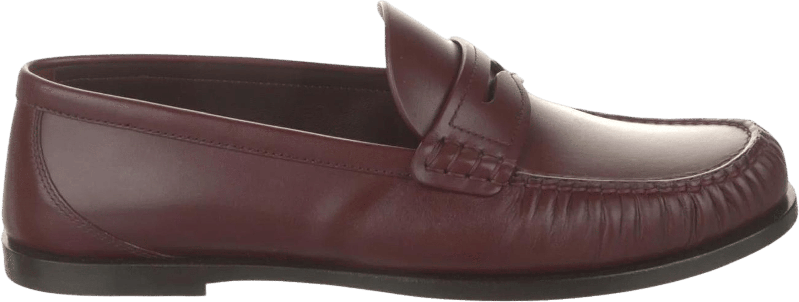 SAINT LAURENT | Round-Toes Leather Loafers