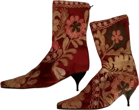 Velvet boots Non Signé / Unsigned Burgundy size 38 EU in Velvet - 57593714