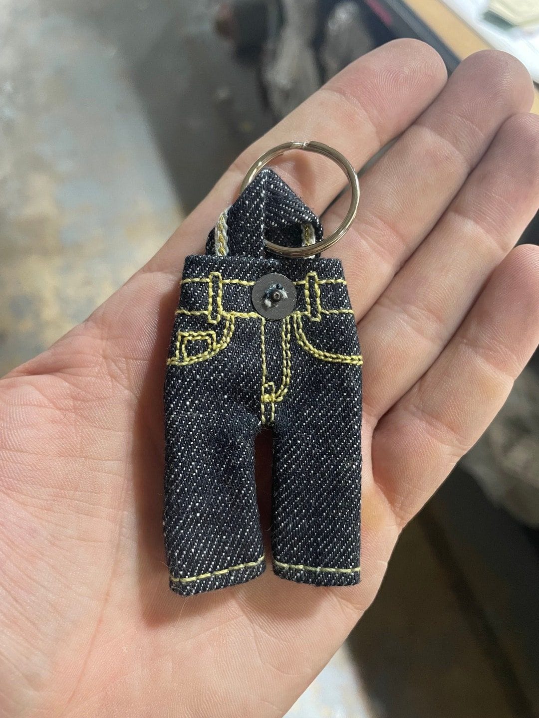 Real Gold Selvedge Tiny Pants Keychain