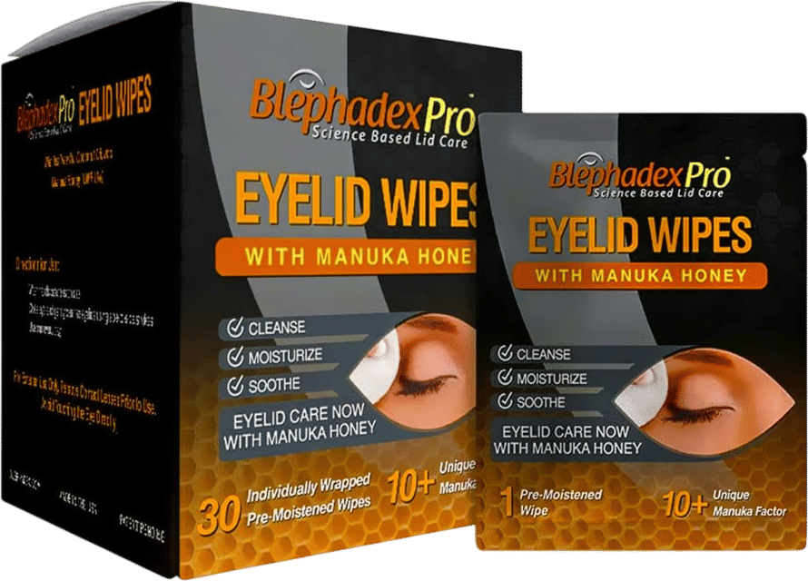 blephadex pro manuka eyelid wipes