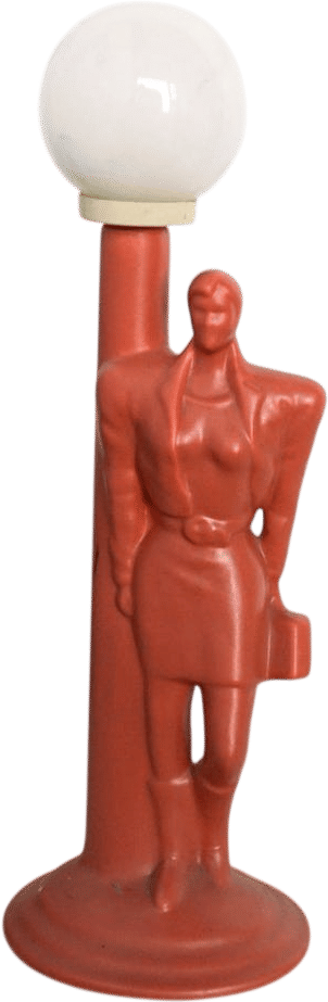 Vintage Postmodern Figurine Table Lamp