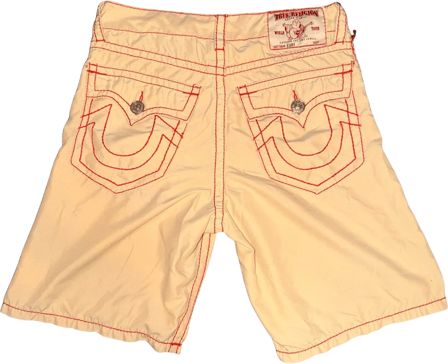 Vintage True Religion Yellow Board Shorts