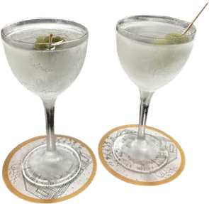 freezer-cold dirty martini - tall johns, asheville nc