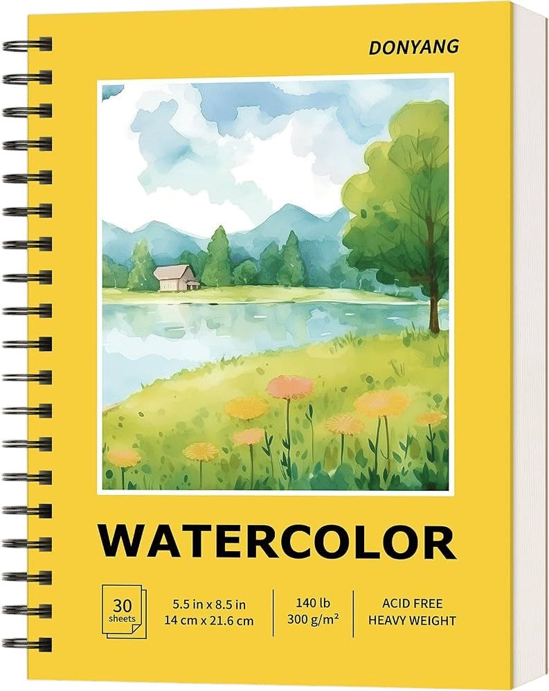 Spiral-Bound Watercolor Paper Pad (5.5" x 8.5")