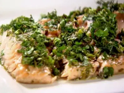 Roasted Salmon with Green Herbs Recipe