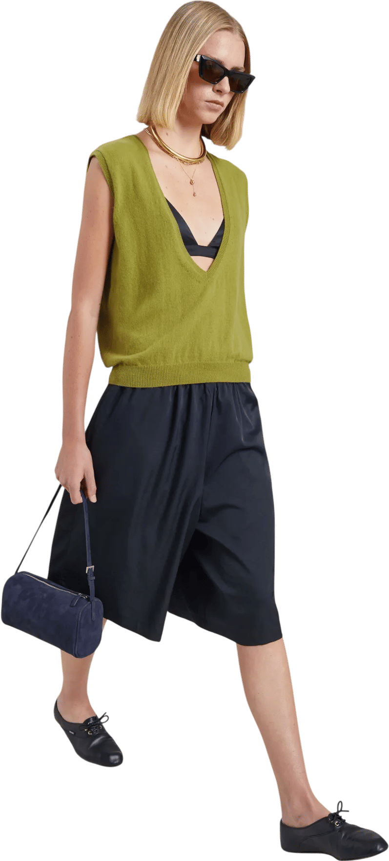The Frankie Shop Olyne Satin Bermuda Shorts