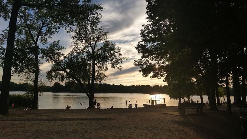 hidden beach at cedar lake