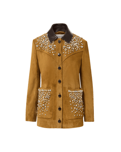 Shannon Suede Embellished Field Jacket