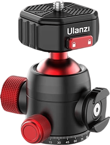 ULANZI Ball Head with Claw Super Quick Release Design, Professional Metal 360° Rotating Panoramic Ball Head with Cold Shoe, Up 44.1lbs Load, for Tripod,Monopod,Slider,DSLR Camera (U-100)