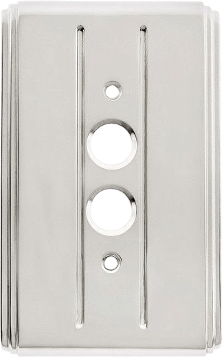 Streamline Deco Push Button Switch Plate - Single Gang