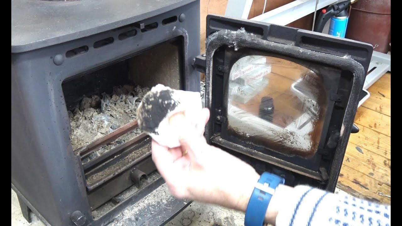 Cleaning Fireplace Glass with Ash