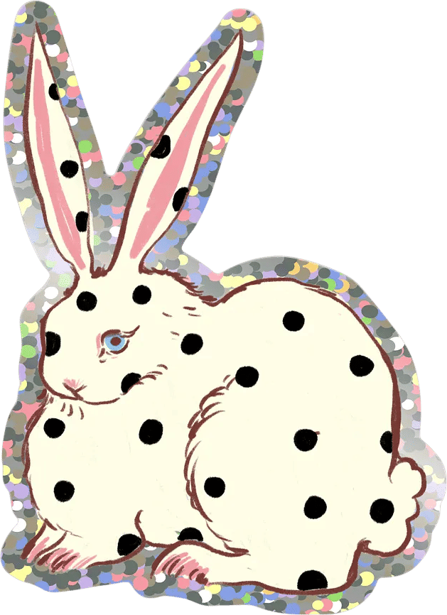 Fiorenza Art Glitter Dot Bun Sticker