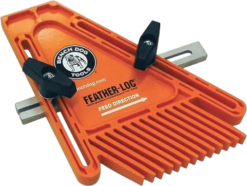 Bench Dog Single Feather-Loc Featherboards for Table Saw - Feather Board Includes a Miter Slot Adapter for Tables Standard 3/8" x 3/4" Slots – Durable Polymer Table Saw Accessories