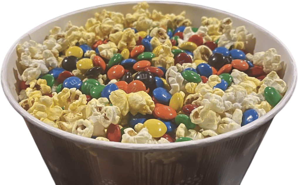 Mix M&Ms in Movie Theater Popcorn