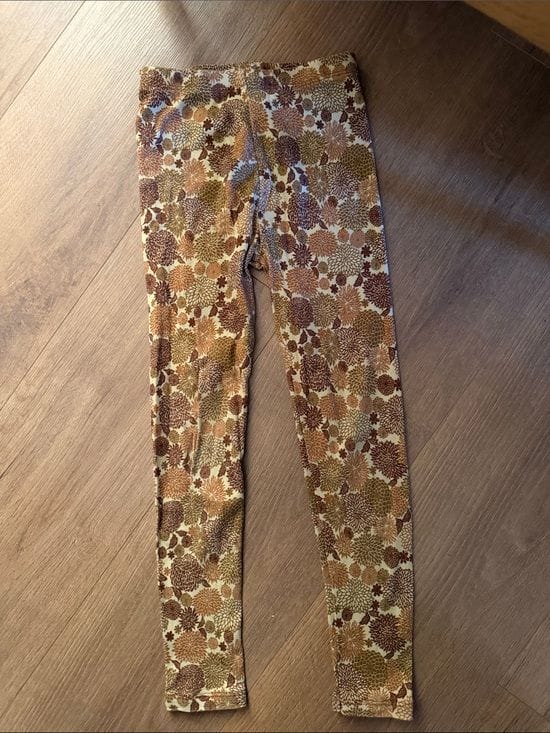 Misha & Puff Floral Stretch Leggings - Brown Chrysanthemum