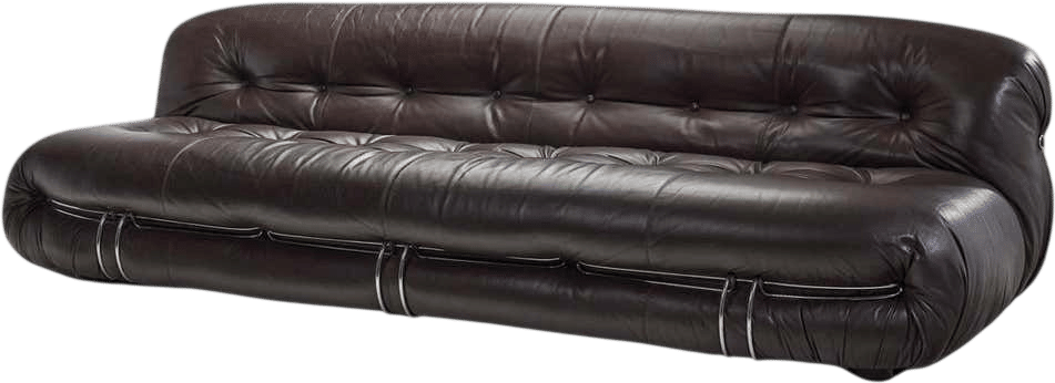 Afra and Tobia Scarpa "Soriana" Sofa in Leather (1969)
