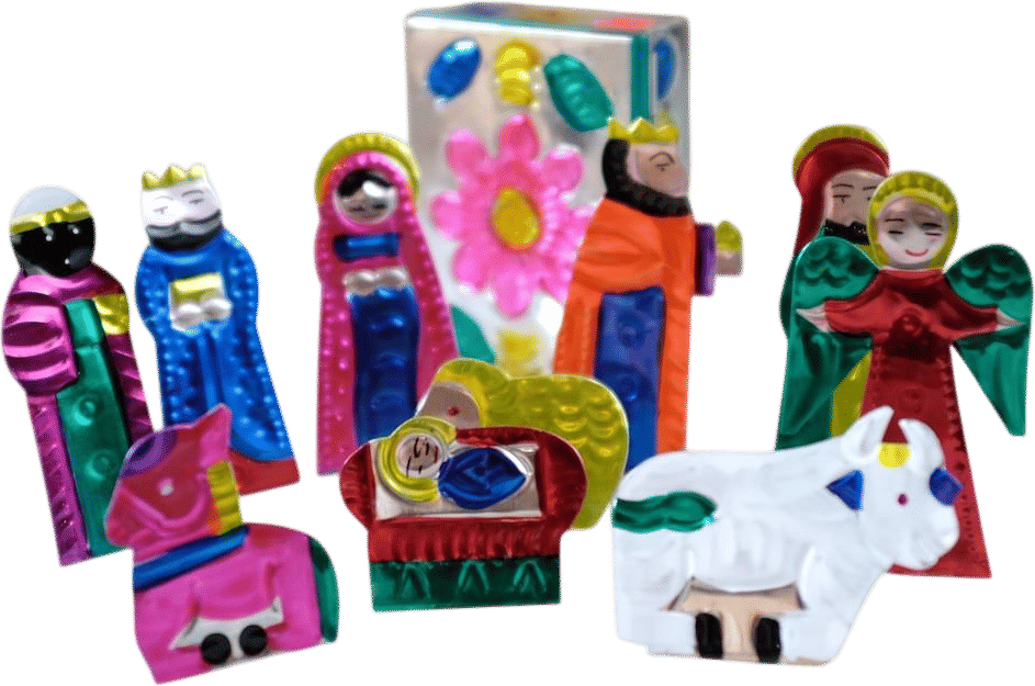 Tin Nativity Set - Made in Mexico