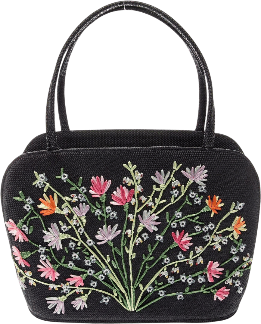 Lulu Guinness Raffia Shoulder Bag