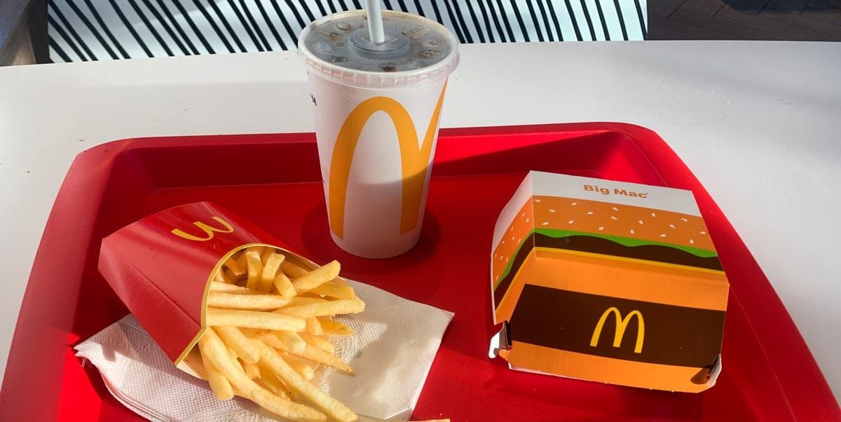 Diet Coke and fries for bad headaches