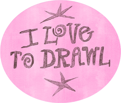 I Love to Drawl Sticker