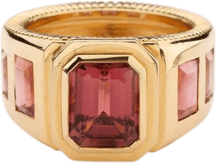 Miroitante Pink Tourmaline Ring