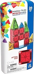 MAGNA-TILES 26-Piece Travel Magnetic Construction Set 