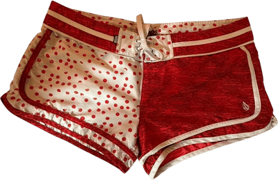 Vintage Volcom Red and White Polka Dot Shorts