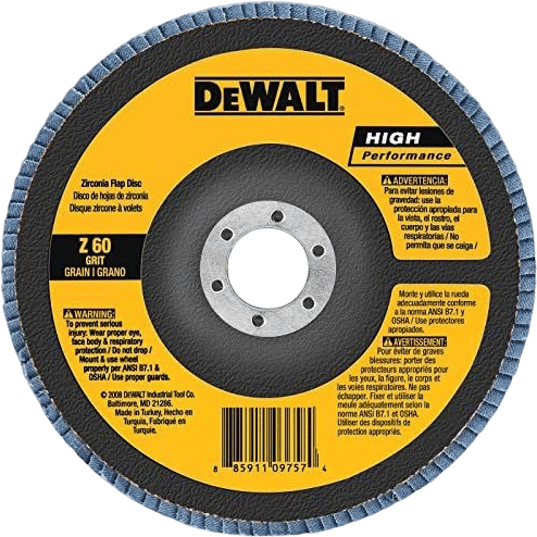 DEWALT DW8362 5-Inch by 7/8-Inch 60G Type 27 Flap Disc