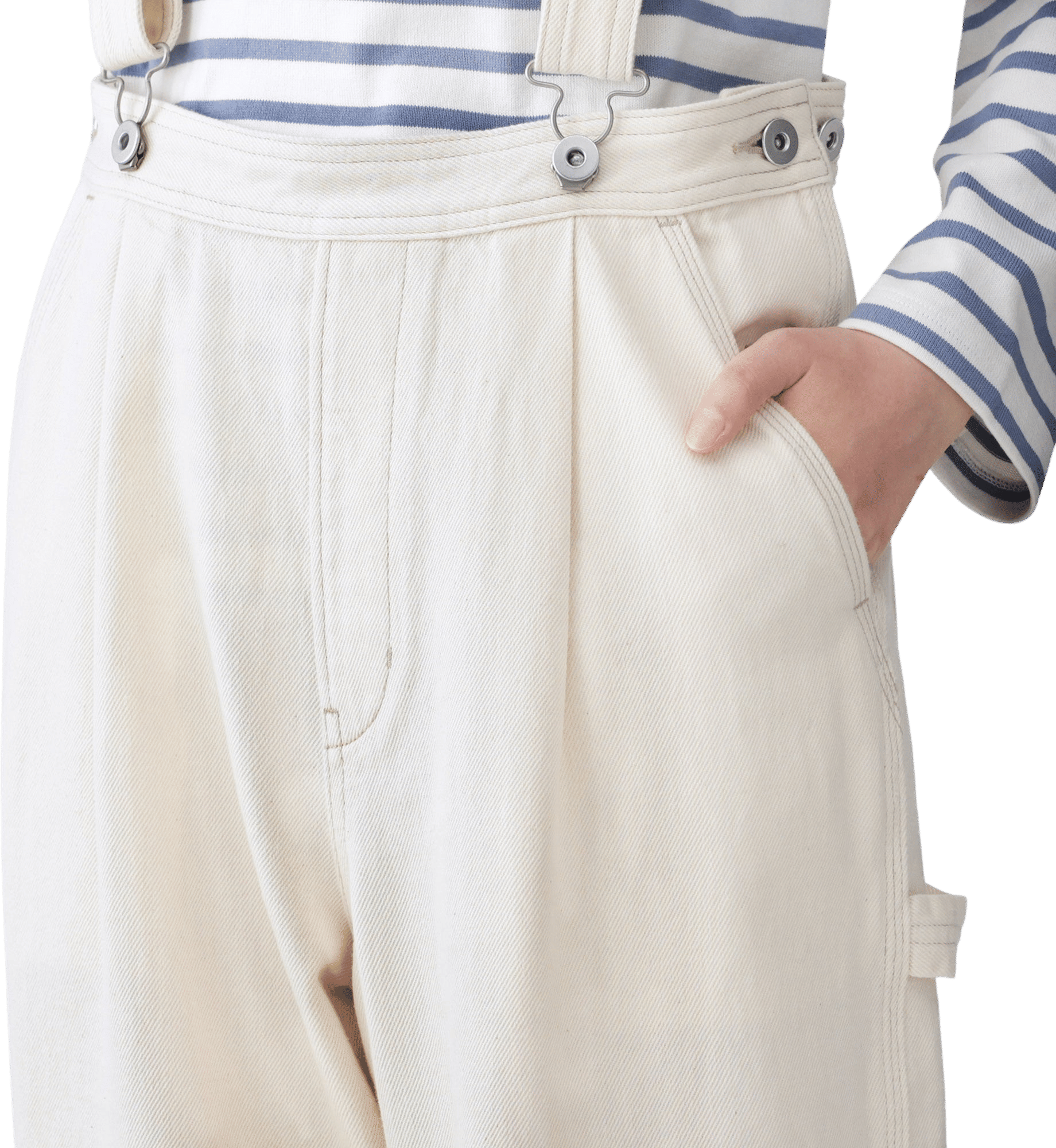 MUJI Kapok Blend Denim Overall Pants