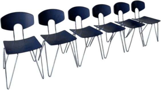 Mikado 1800 Stacking Chairs by Walter Leeman (1979)