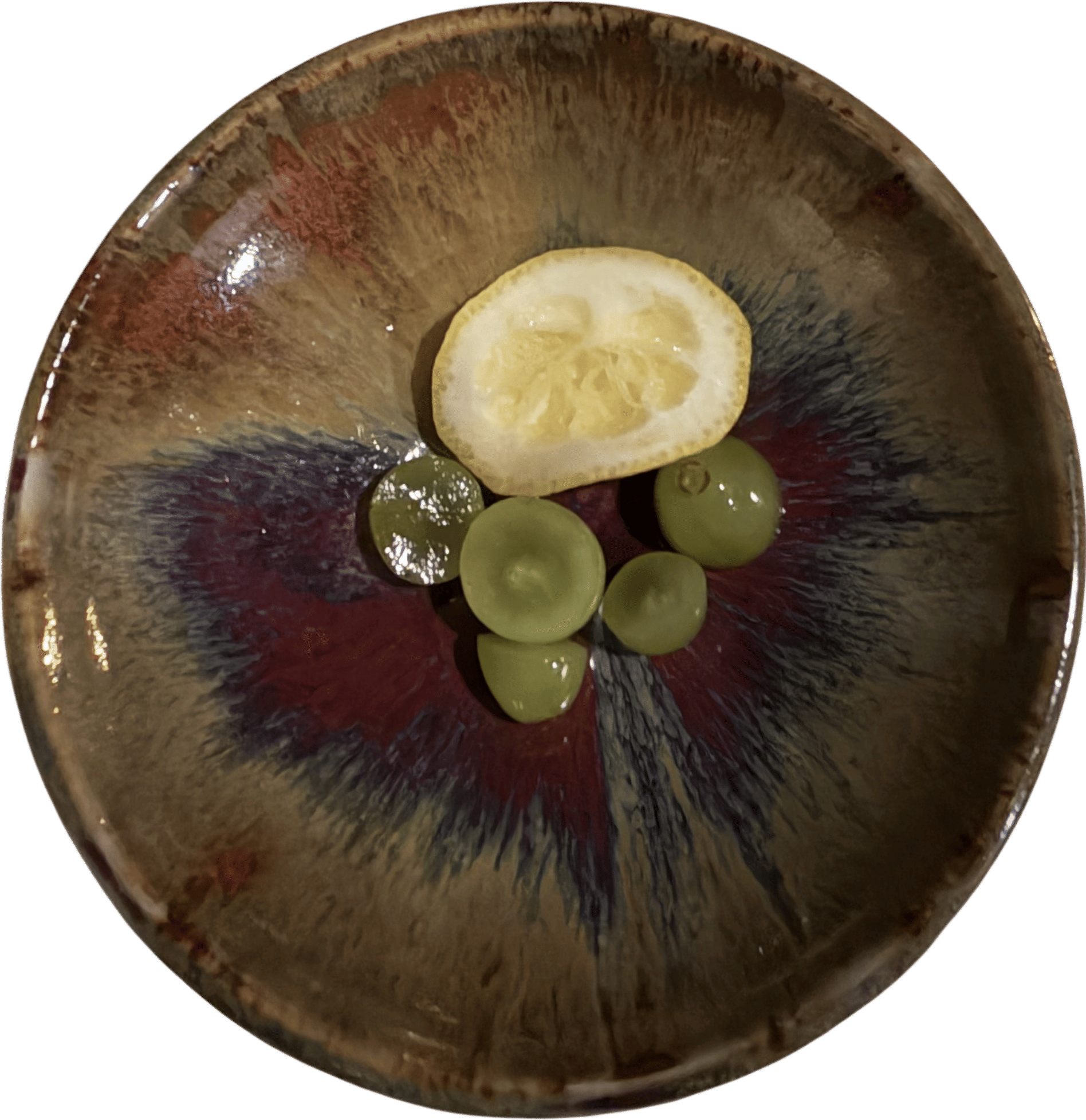 Squeeze some lemon on green grapes